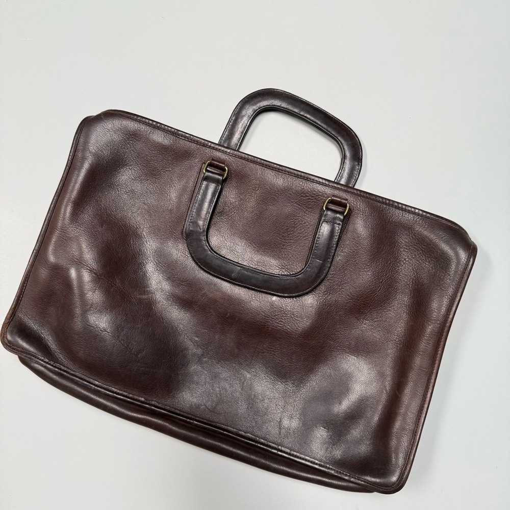 Vintage Coach Slim Satchel Bonnie Cashin Brown 70s GUC Made in NYC Glue In